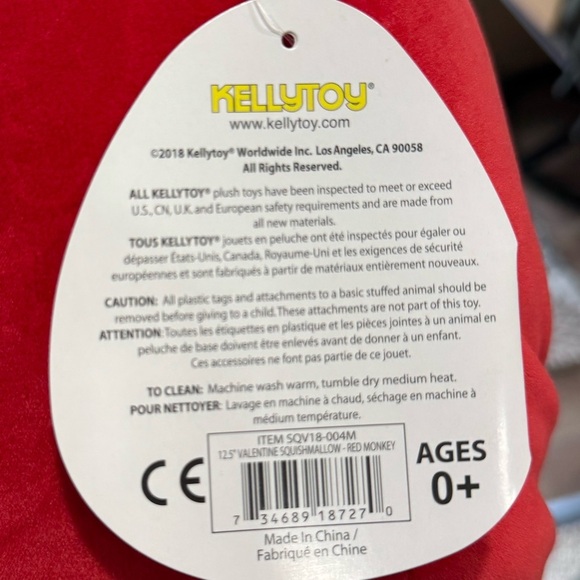 Squishmallows collector's monkey maxwell red plush - Picture 4 of 4